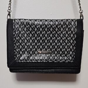 Chic Black and Silver Shoulder Bag